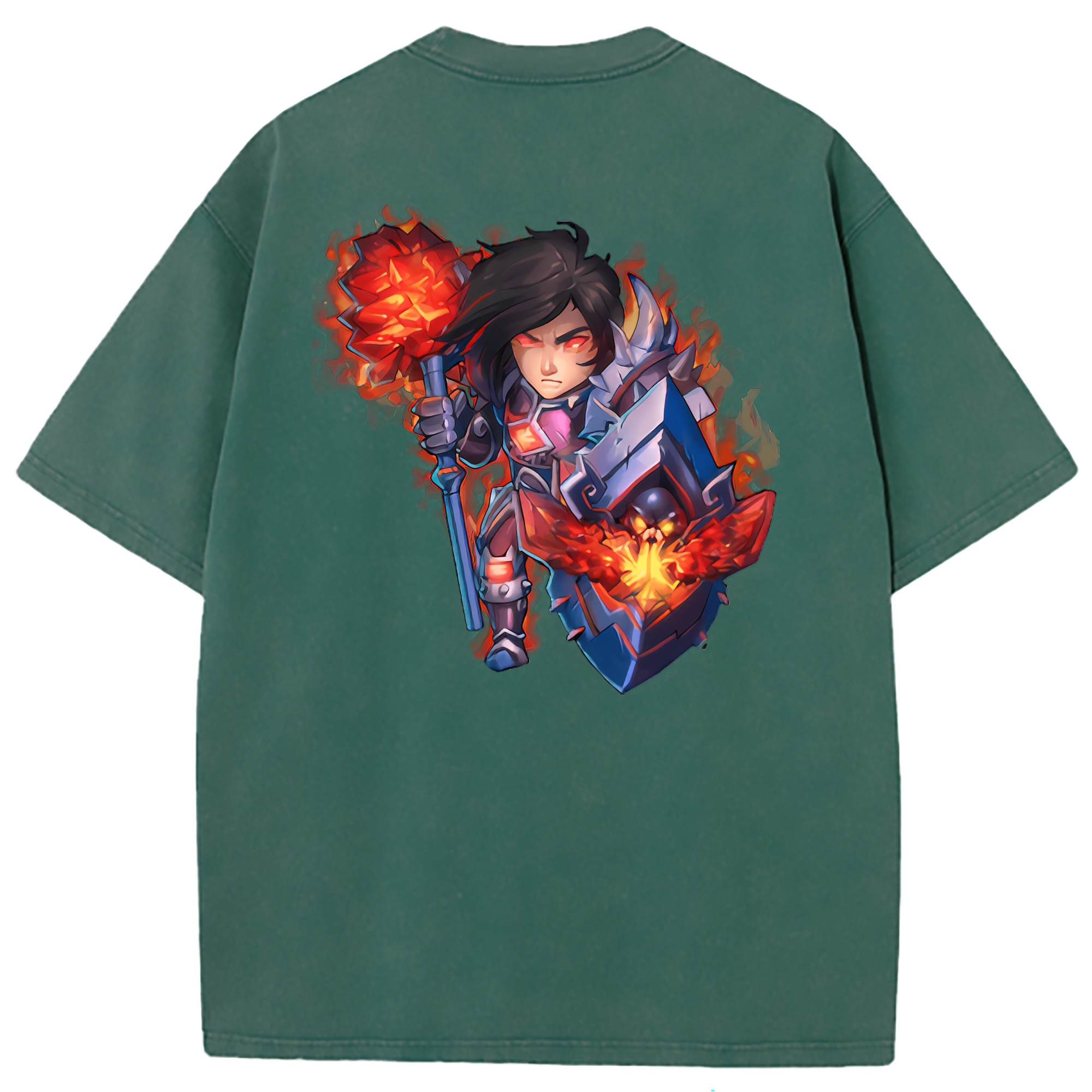 （画像用） リーグ・オブ・レジェンド League of Legends LOL 綿100% ヴィンテージ風 半袖Tシャツ（背面プリント）